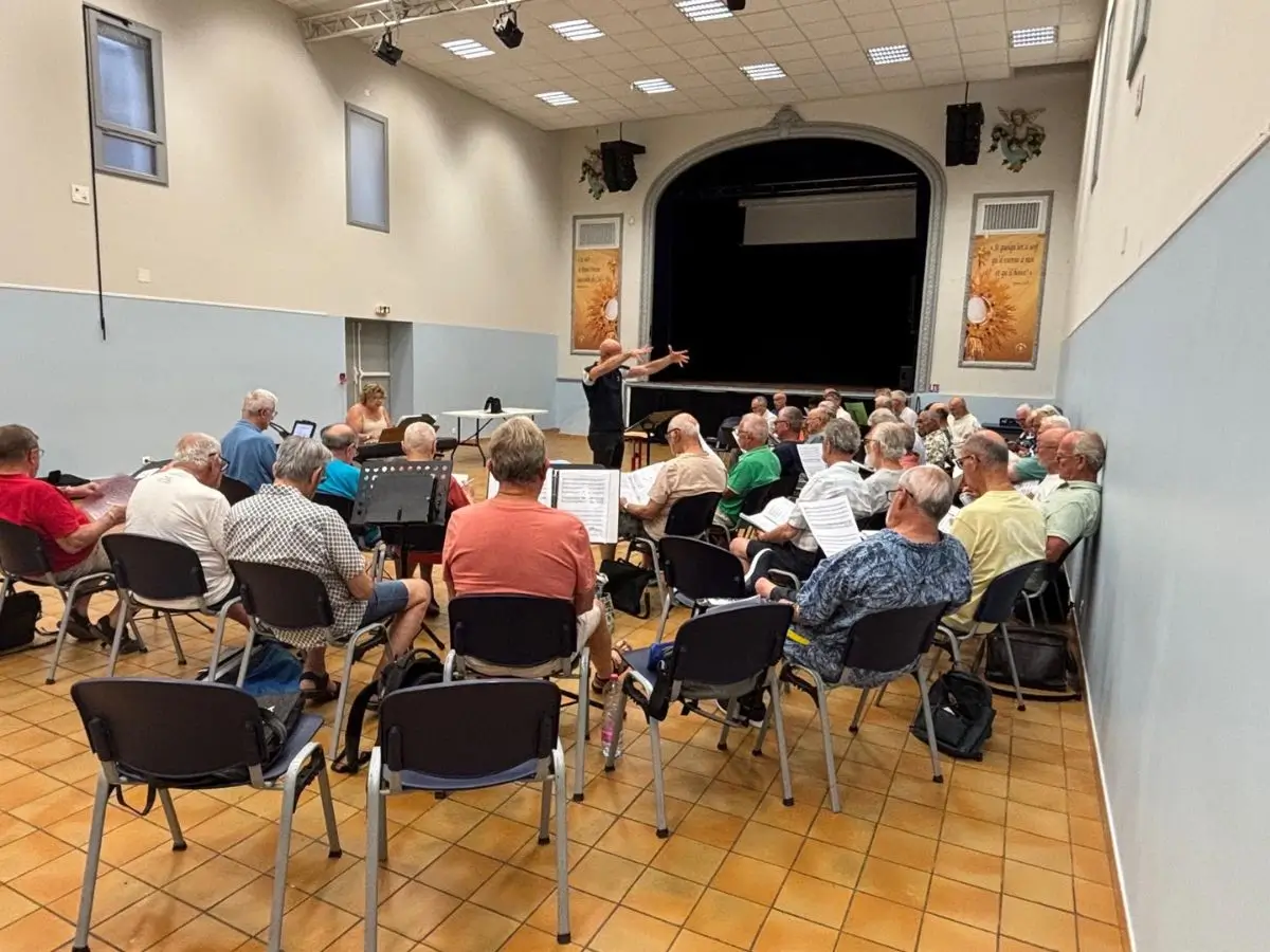 Répétition du chœur d'hommes Cantadis
